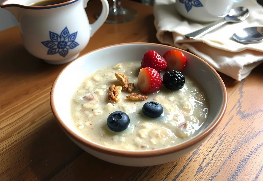 Miska owsianki z owocami