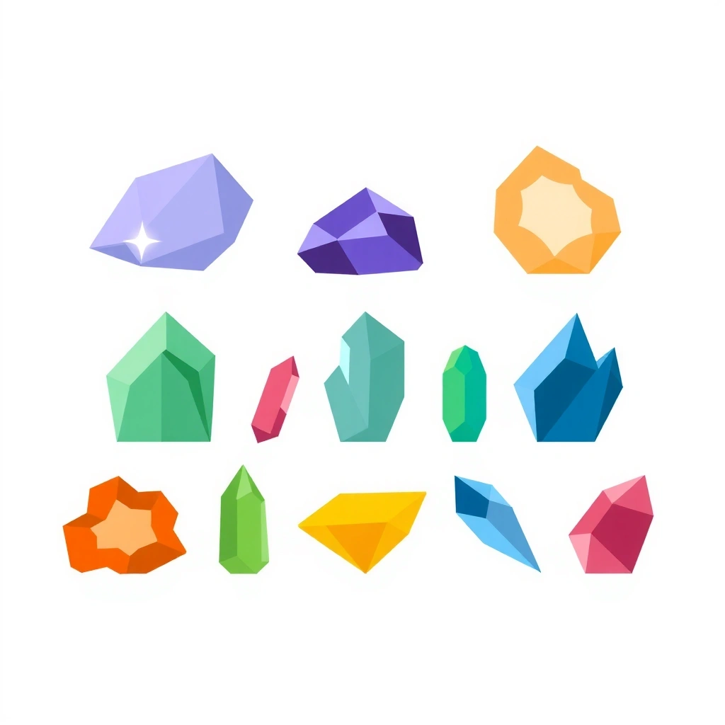 Ikona przedstawiająca minerały lub kryształy